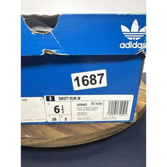 Size 6.5 - adidas Swift Run White Copper Metallic Women's W/Box - Picture 8 of 9